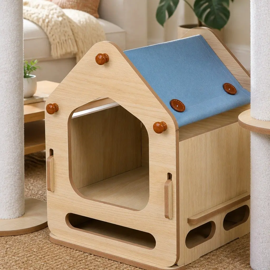 Cat Tree Scratching Post Tower Multi-Level with Platforms Sleeping Den Natural Sisal Posts 120cm L x 48cm W x 138cm H
