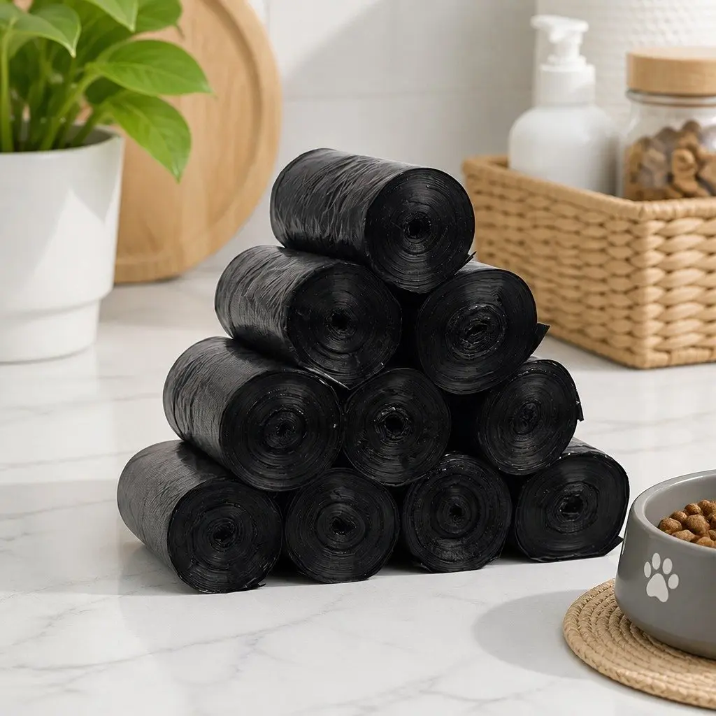 Cat Litter Box Waste Bag Replacement 10 Rolls Pet Trash Bags for Litter Bin