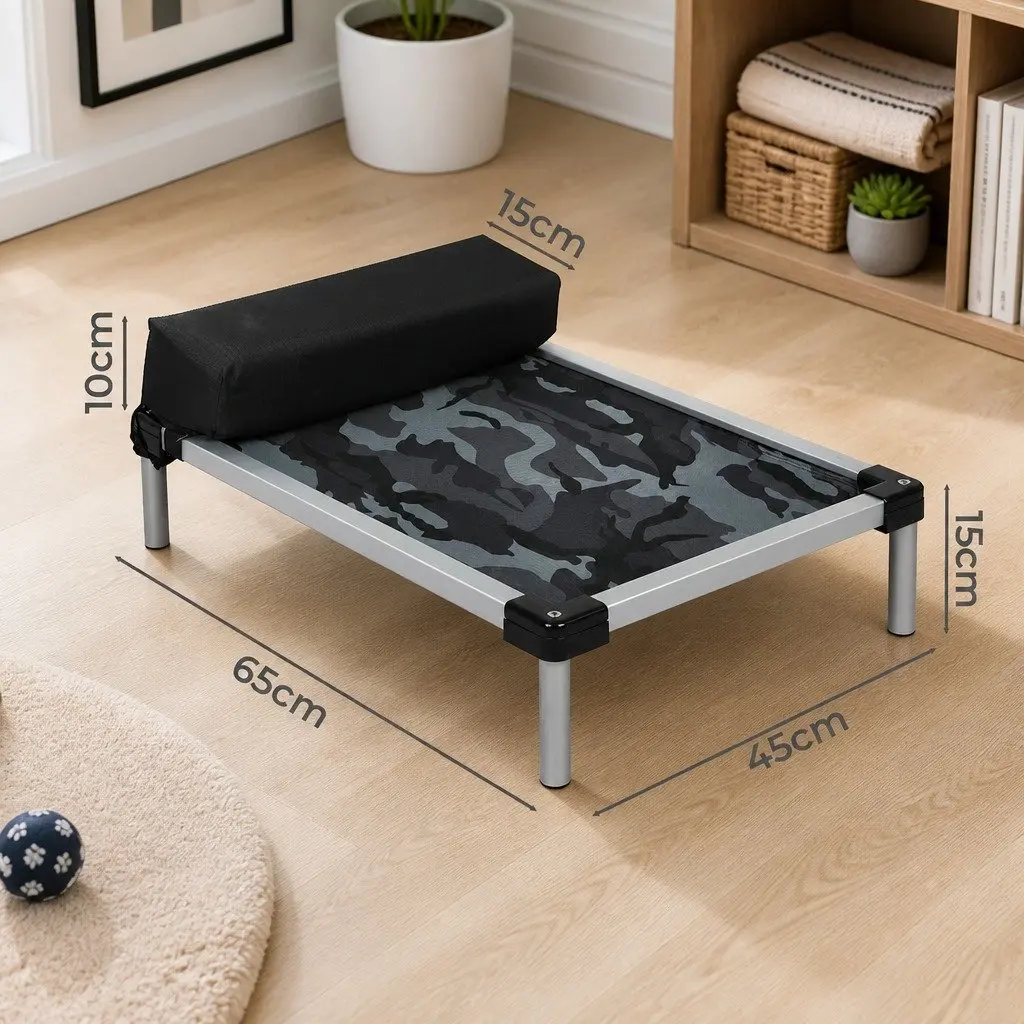 Pet Bed Raised Medium Camouflage Breathable Mesh Frame