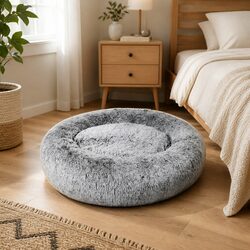 Memory Foam Pet Bed: Charcoal, Medium Size