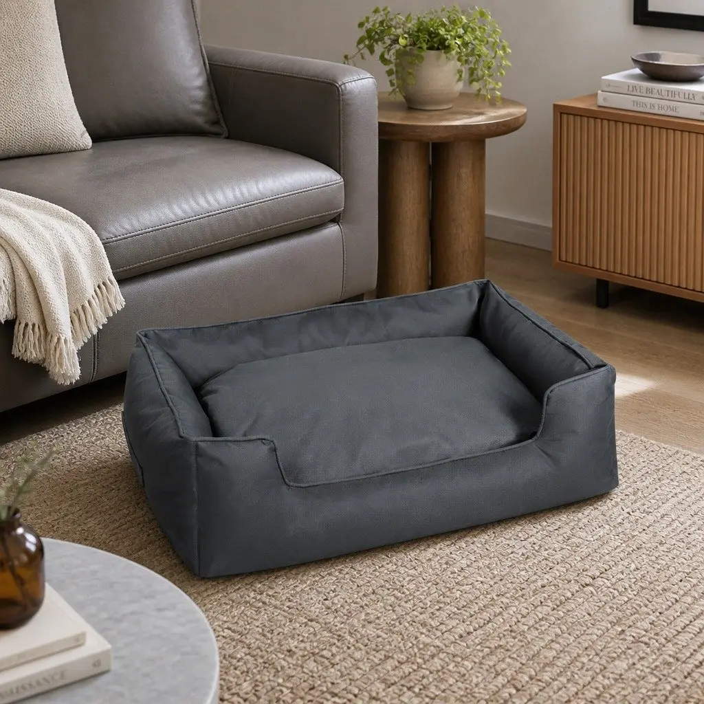 Pet Dog Bed Waterproof Oxford Cloth Portable Sleeping Mat 90cm x 75cm Grey