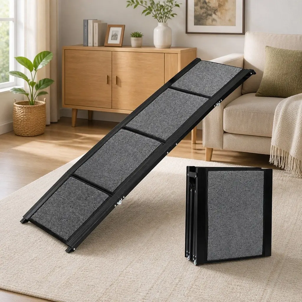 Extra Long Dog Ramp Foldable Pet Portable Anti-Slip 100kg Large Breed Car Access