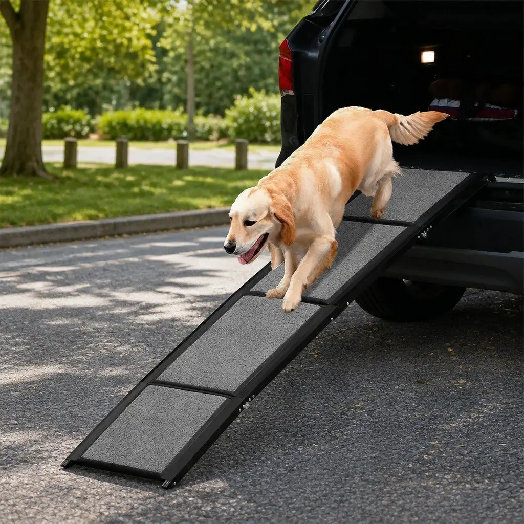 Extra Long Dog Ramp Foldable Pet Portable Anti-Slip 100kg Large Breed Car Access