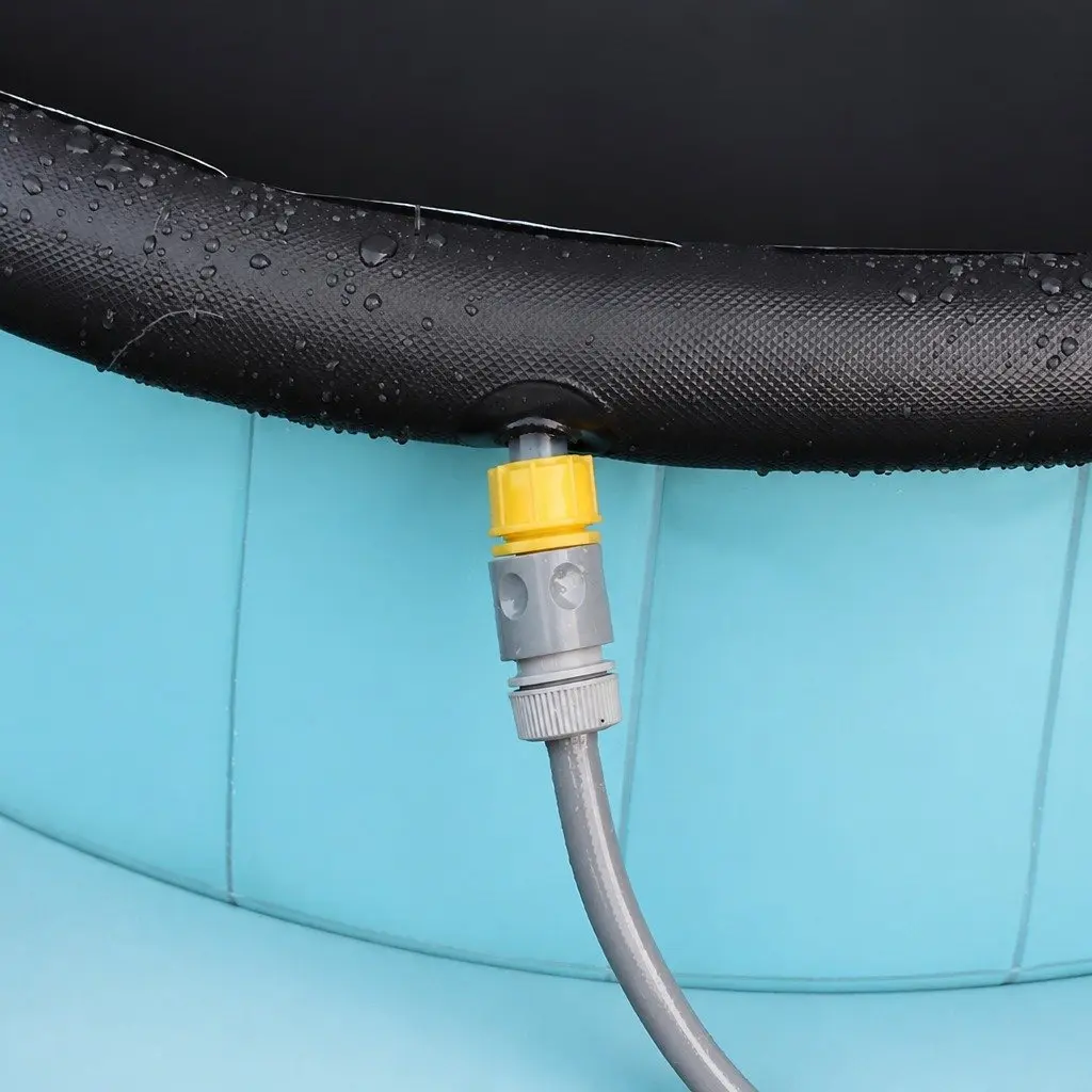 Folding Dog Swimming Pool Portable Sprinkler 120cm Blue