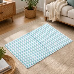 Pet Cooling Mat XL Blue Textured Surface Foldable Portable No-Fill Pressure