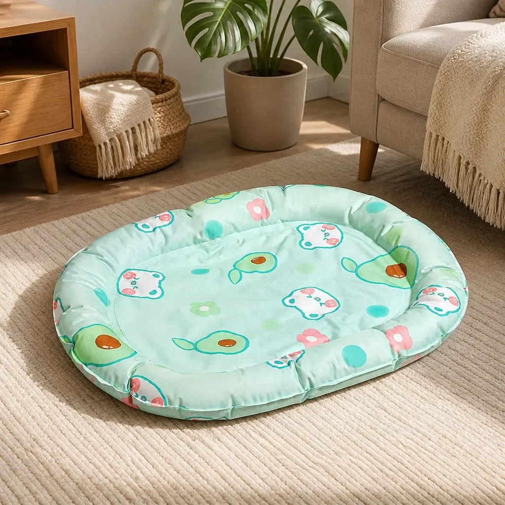 Pet Cooling Mat S Green Gel Support Pillow Waterproof