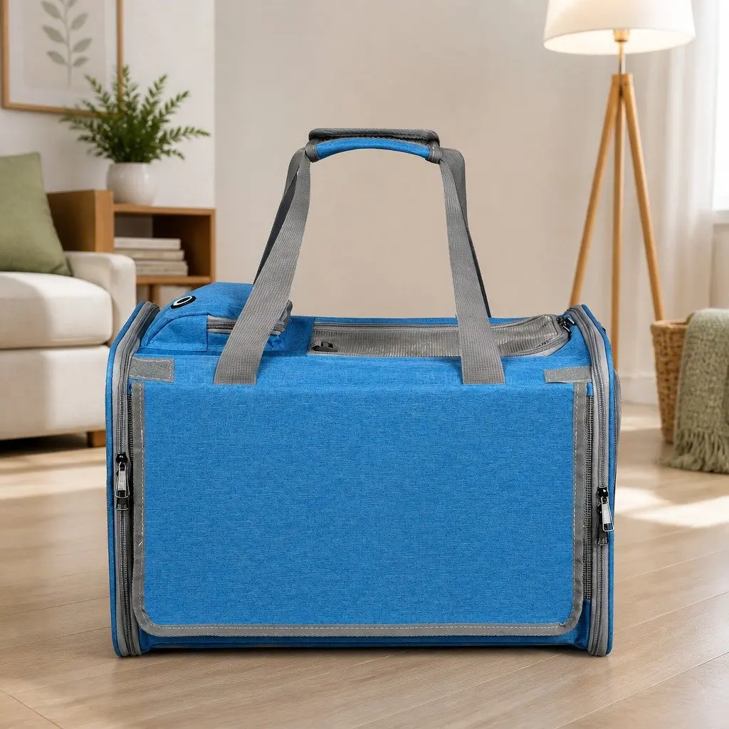 Pet Carrier Soft Crate 3 in 1 Shoulder Bag Dog Cat L Size Portable Foldable