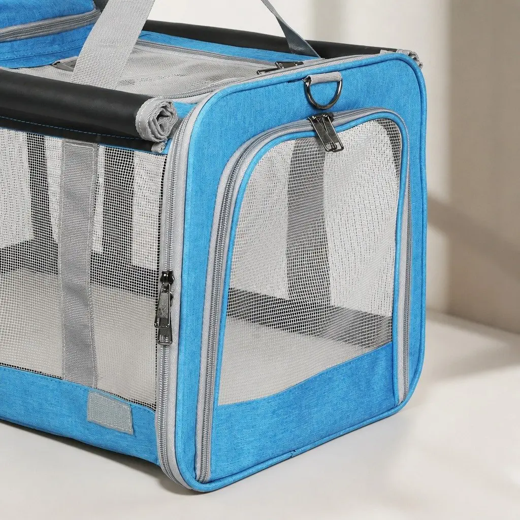 Pet Carrier Soft Crate 3 in 1 Shoulder Bag Dog Cat L Size Portable Foldable