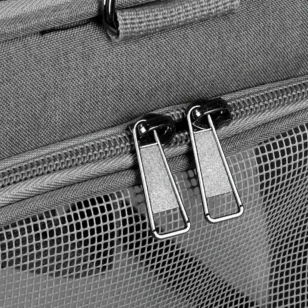 Pet Carrier Bag Portable Travel Crate M Size Grey