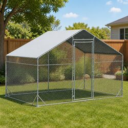 Quality Metal Walk-in Chicken Coop with Secure Design