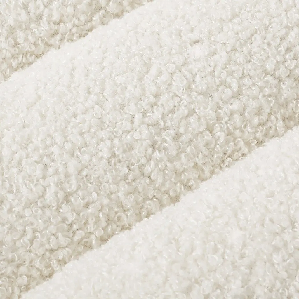 Orthopedic Dog Bed Small Size White Sherpa Plush Removable Washable Cover
