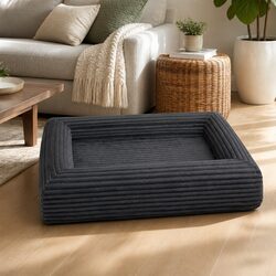 Value-Oriented XL Dog Bed with Removable Cover in Grey