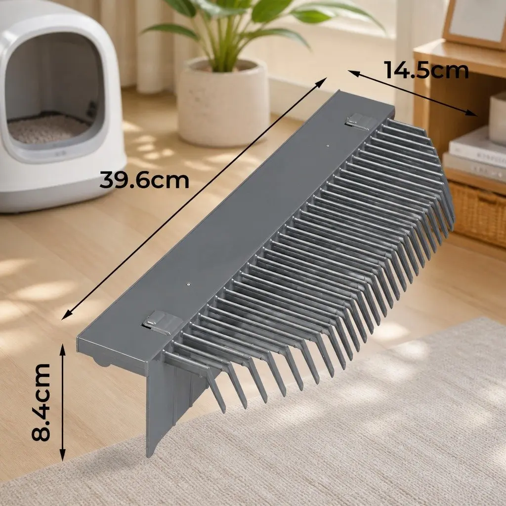 Replaceable Rake for Automatic Litter Box Self Cleaning Grey 39.6cm x 14.5cm x 8.4cm