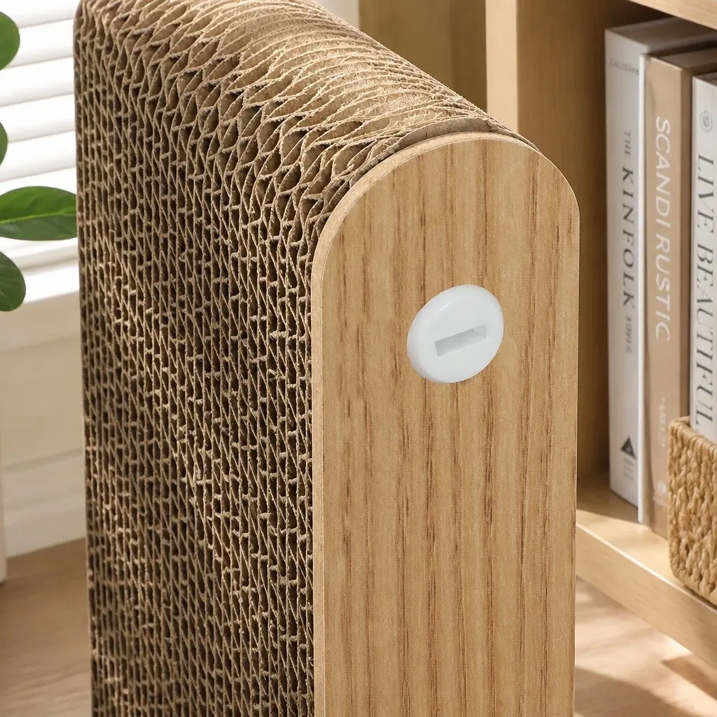Cat Scratching Board L-Shaped Resting Toy 41cm x 29cm x 68cm Brown