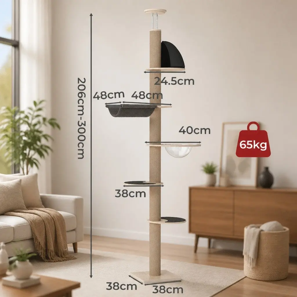 6-Level Cat Tower with Hammock and Condo