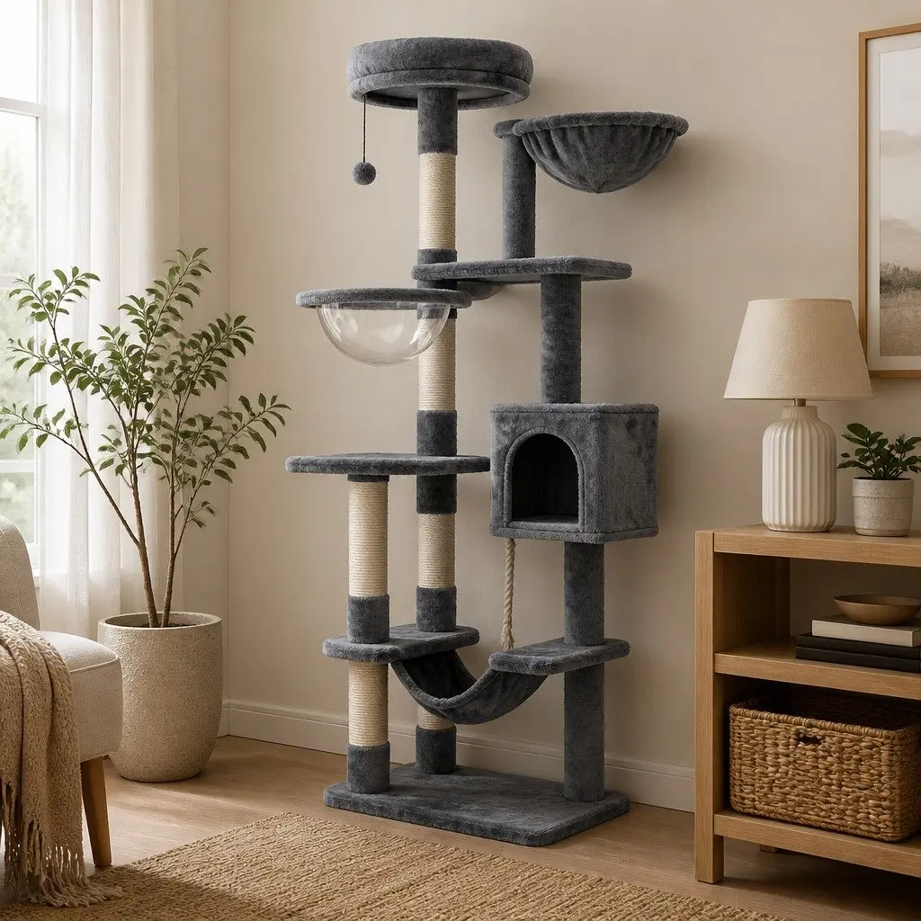 6-Level Cat Tower with Hammock and Condo
