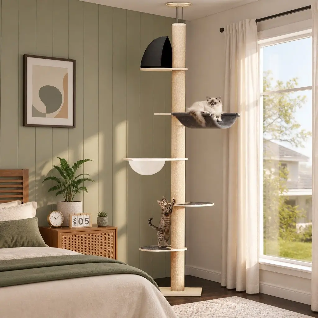 6-Level Cat Tower with Hammock and Condo