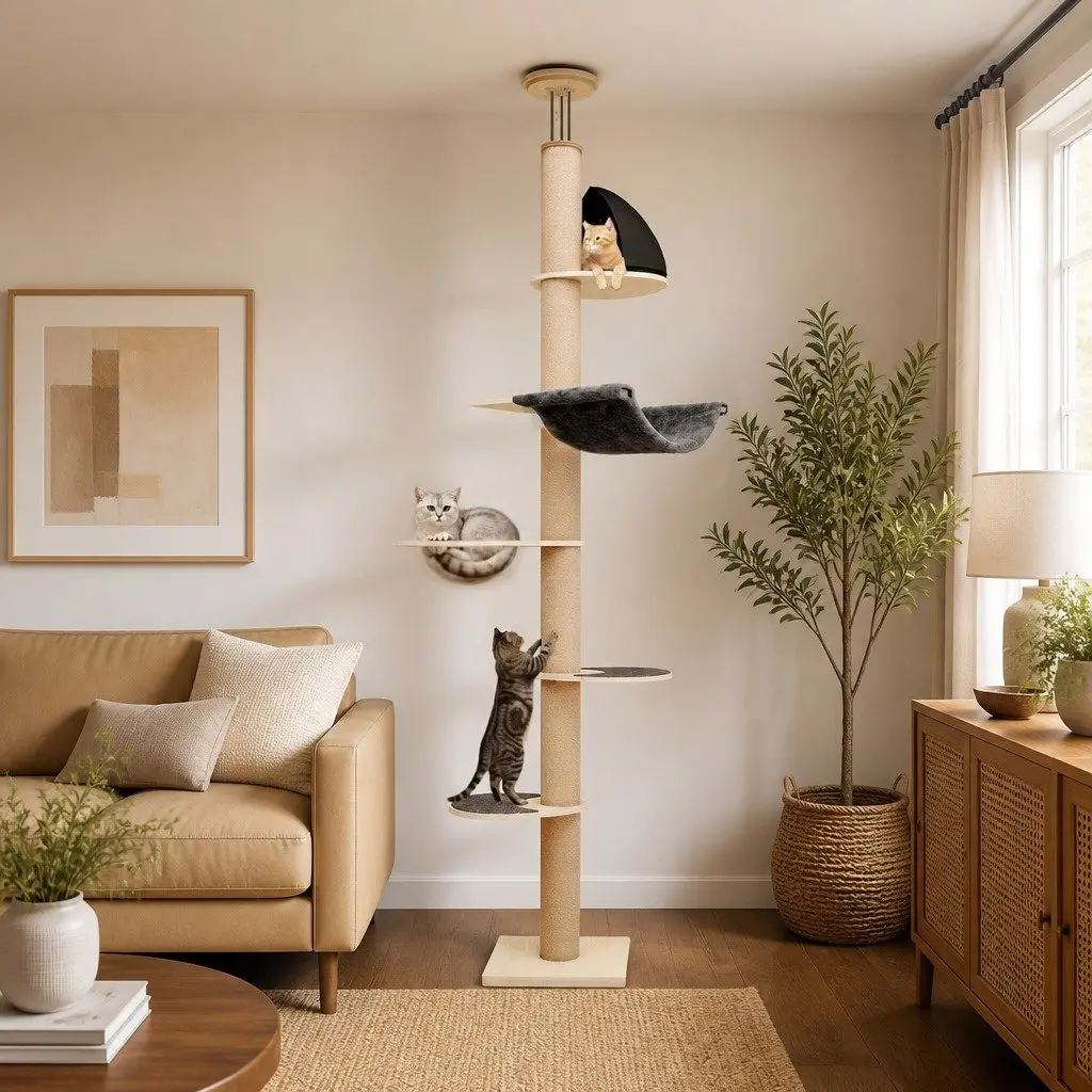 6-Level Cat Tower with Hammock and Condo