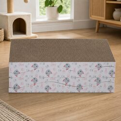 Cat Scratching Board Bed 4-Pack Curved Design Reversible Cardboard Pet Furniture