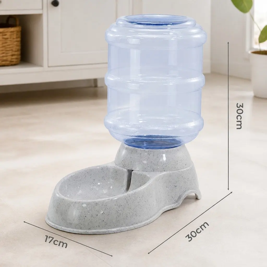 Automatic Pet Feeder Water Dispenser 3.5L Grey