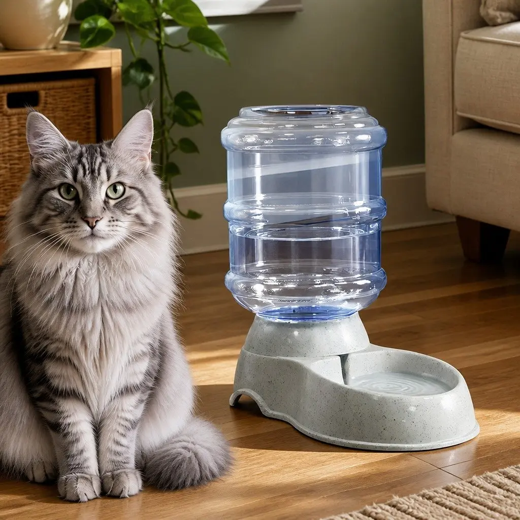 Automatic Pet Feeder Water Dispenser 3.5L Grey