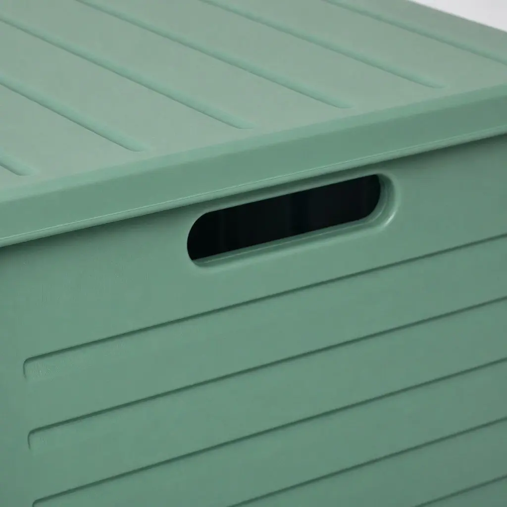 Pet House Dog Kennel Semi-Enclosed Indoor Outdoor Plastic Bed 54 x 41 x 38 cm Green White