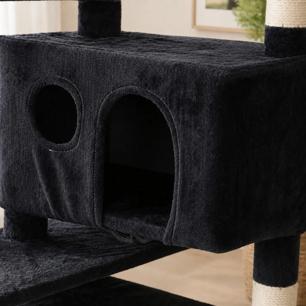 Cat Tree Multi-Level Activity Centre 145cm Dark Grey