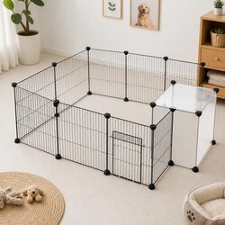 Reliable and Practical 14-Panel Playpen for Small Pets