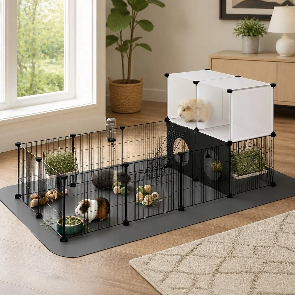 DIY Small Animal Playpen 24 Panel Black