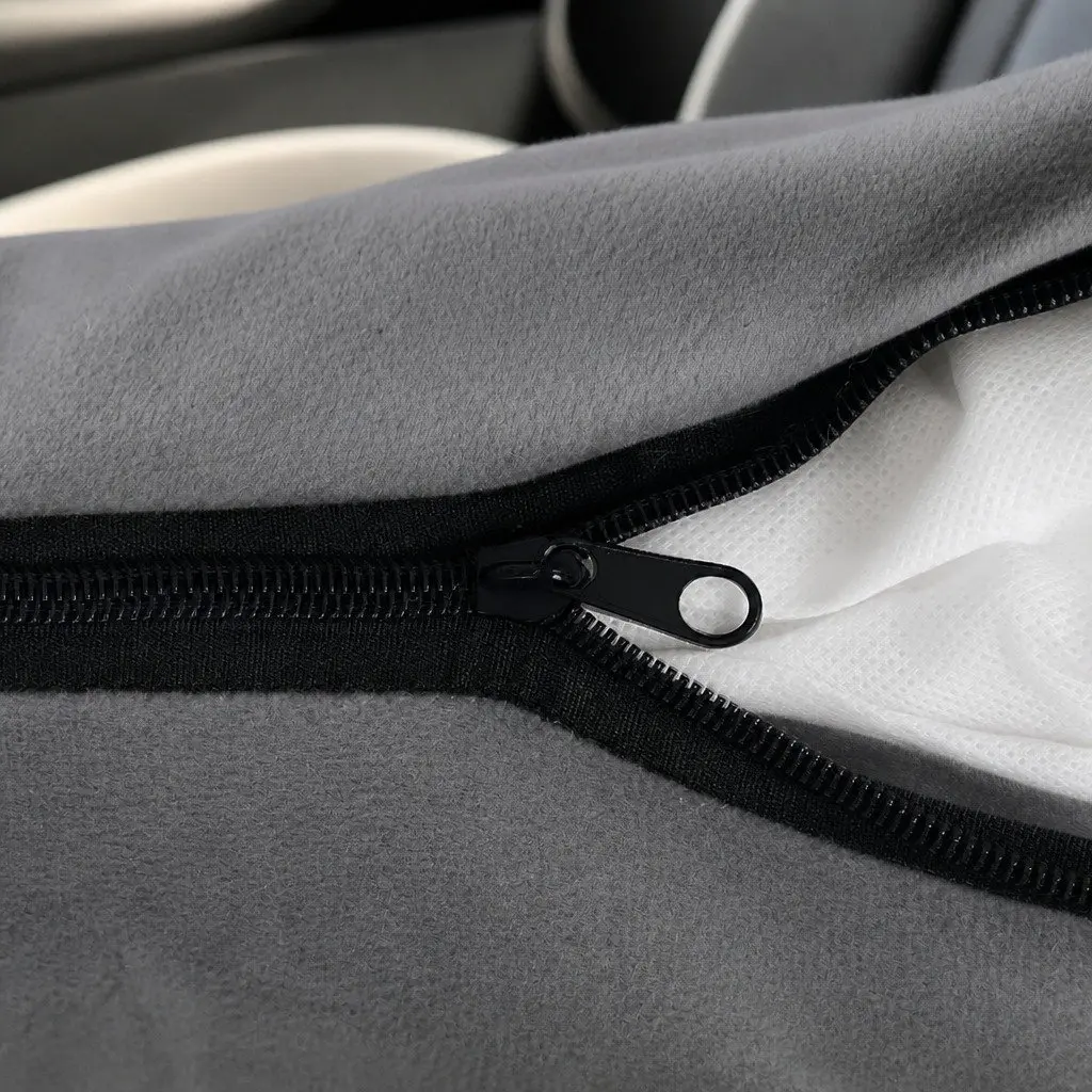 Pet Car Seat Dog Booster Seat Travel Safety Carrier Grey Plush Interior Washable