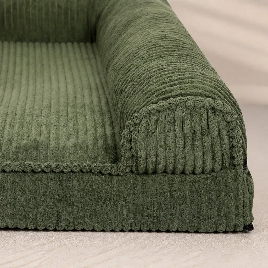 Dog Bed Orthopedic Mat Indoor 90cm x 60cm Green Non Slip Cushion
