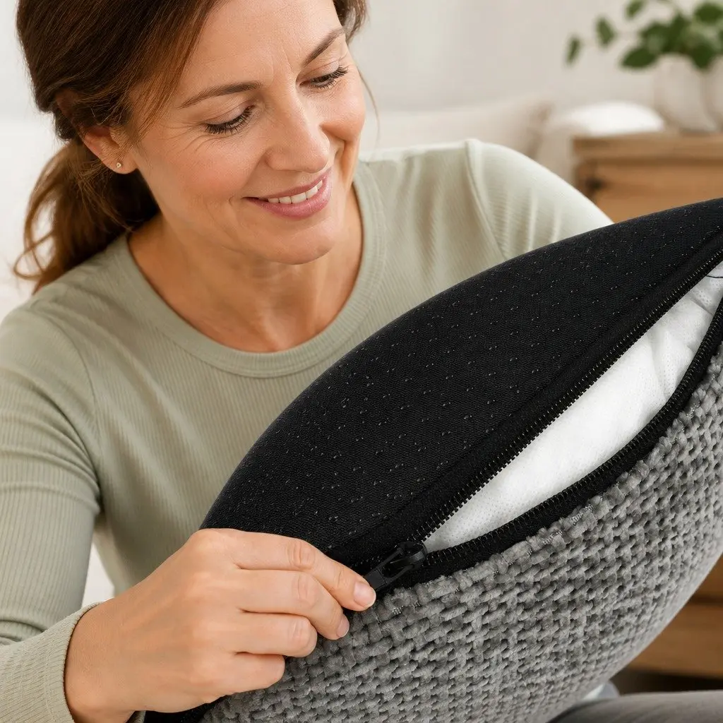 Dog Bed Orthopedic Plush Support 100cm x 80cm Grey Non Slip Indoor Cushion