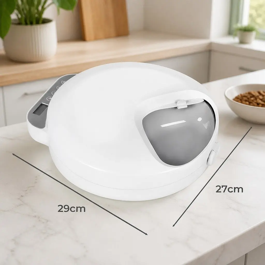 Automatic Pet Feeder Timed 4 Meals White