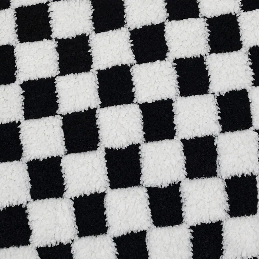 Orthopedic Dog Bed Memory Foam Mat Waterproof Washable Non-Slip 70cm x 50cm Black and White