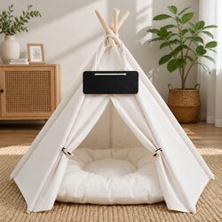 Comfortable Pet Tent Dog Bed with Washable Cushion