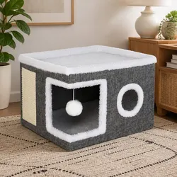 Comfortable Multi-Level Cat House for Your Feline Friend