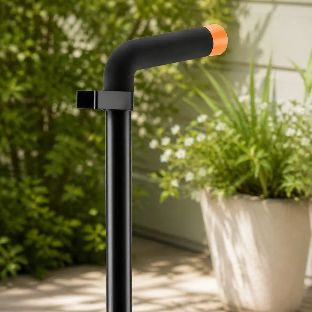 Dog Pooper Scooper Rake Long Handle No Bending Outdoor Cleanup Black and Orange