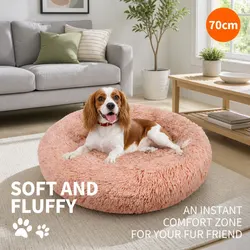 Warm and Comfortable Pink Dog Bed for Your Furry Friend