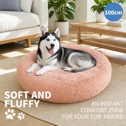 Warm and Reassuring XL Pink Dog Bed
