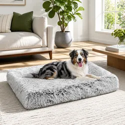 Reliable Plush Dog Bed with Non-Slip Design - Size L