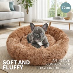 Warm and Comfy Round Pet Bed 70cm for Peaceful Sleep