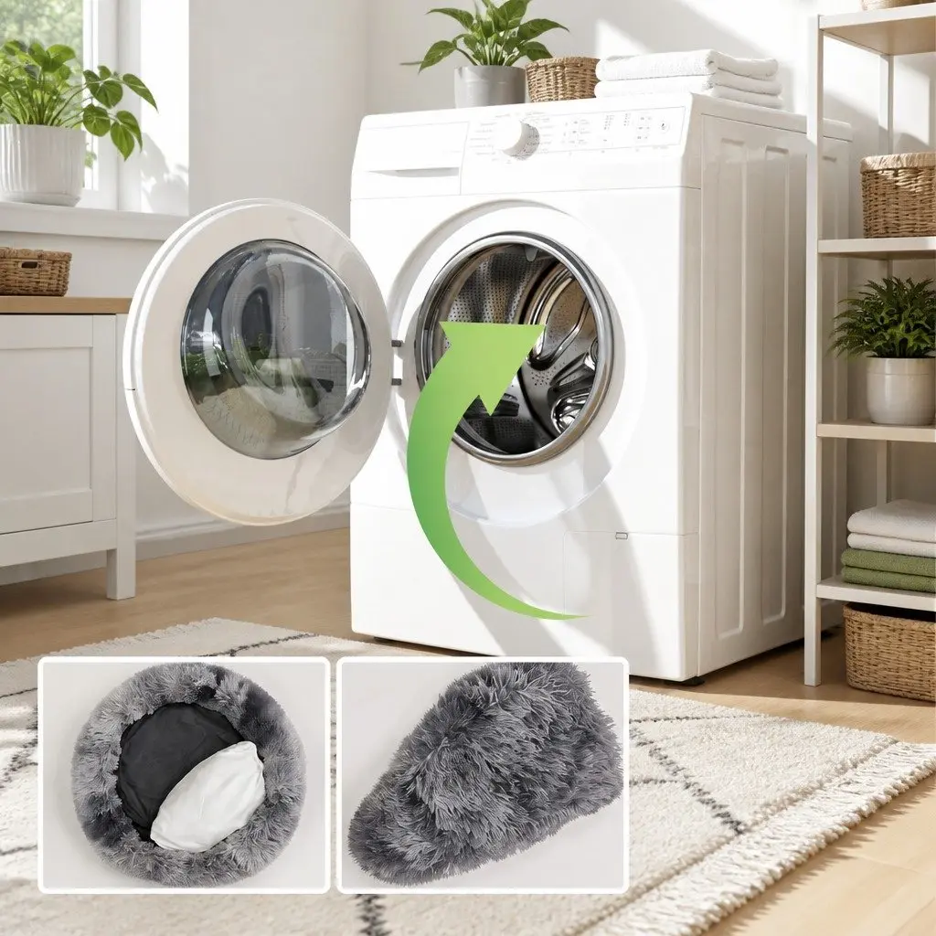 Round Plush Pet Calming Bed Soft Sleeping Nest 70cm Dark Grey