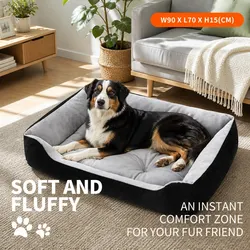 Comfortable and Washable Pet Bed in Black