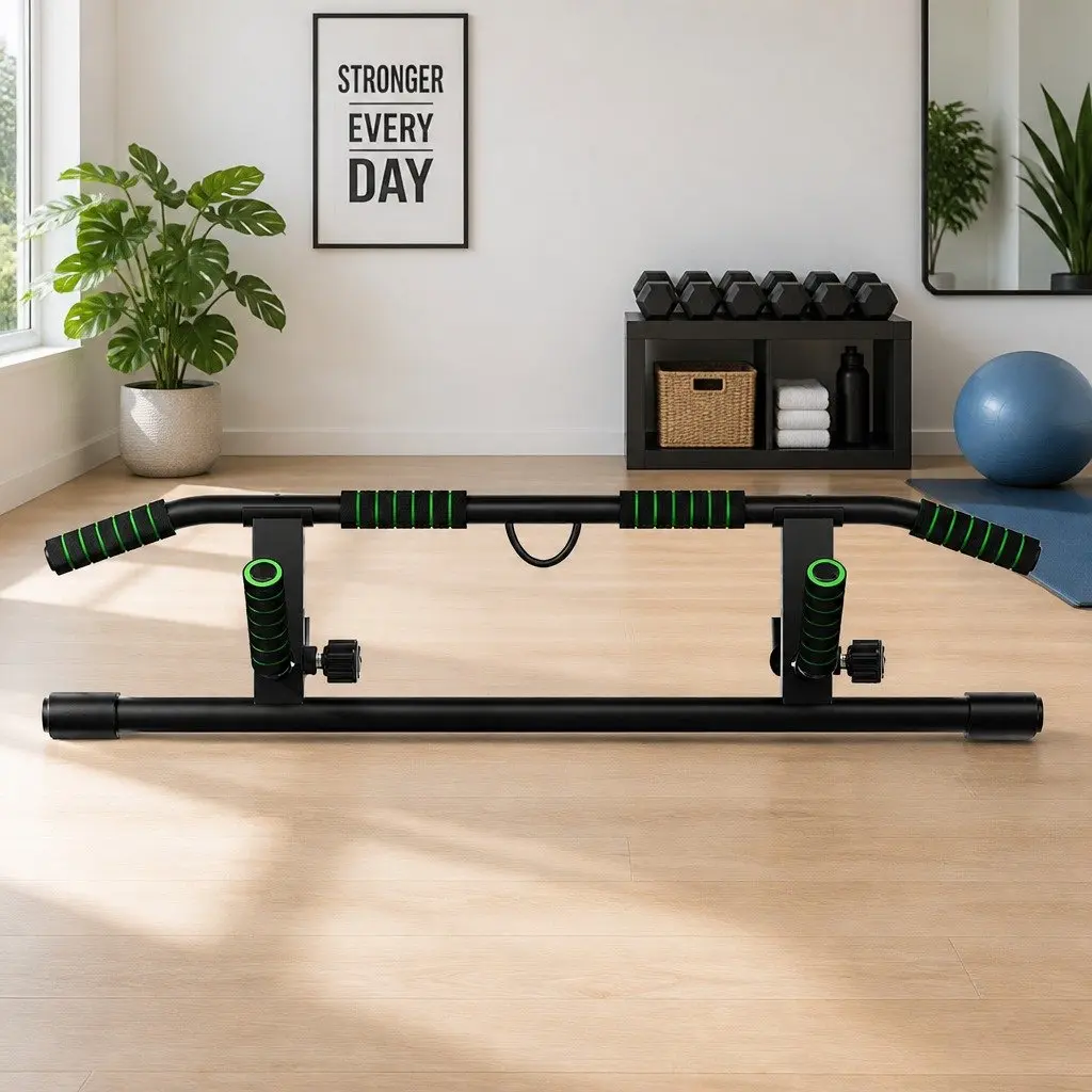 Pull Up Bar Multi-Grip Home Gym Exercise 101cm Black