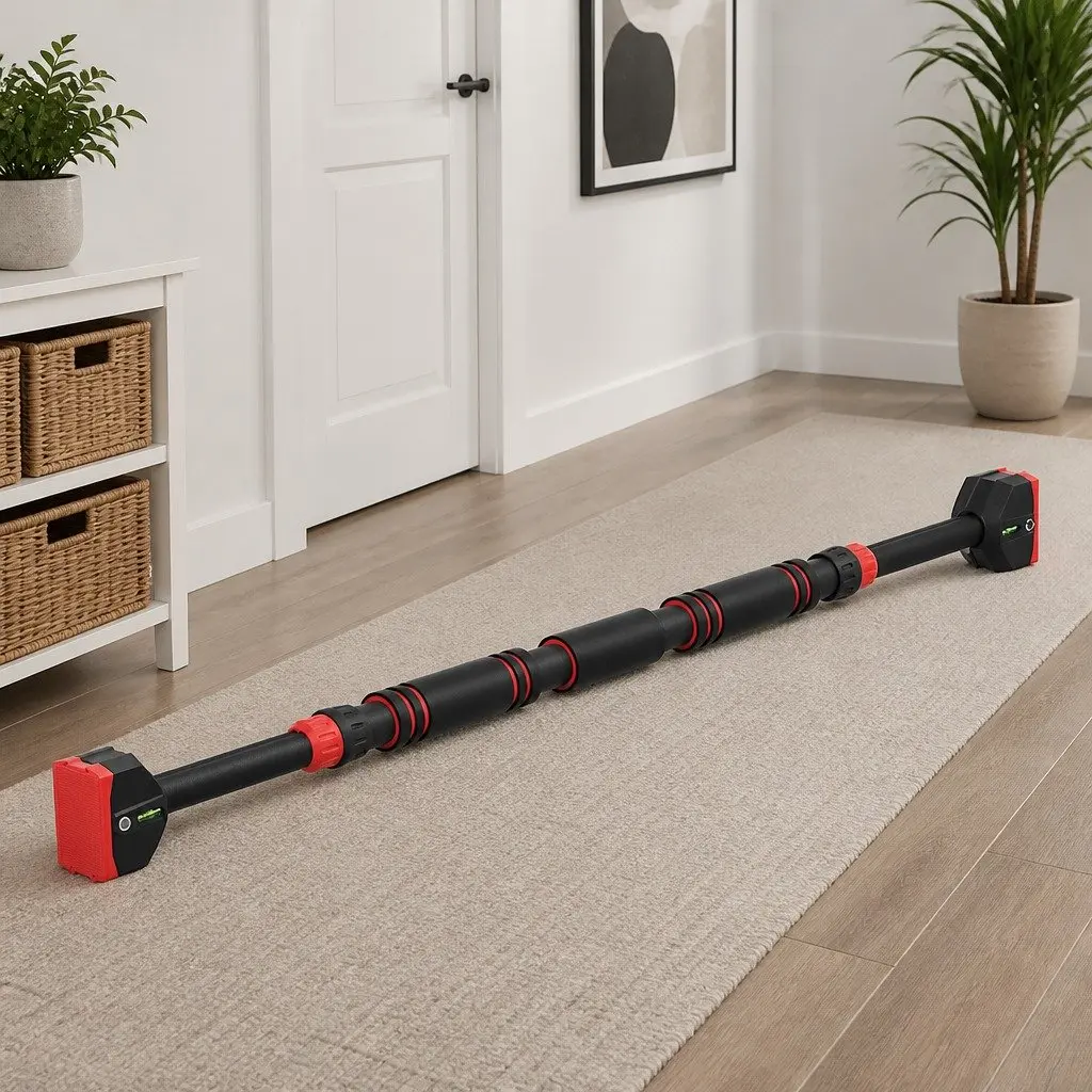 Pull Up Bar Adjustable Doorway Chin Up Bar 70-95cm Black