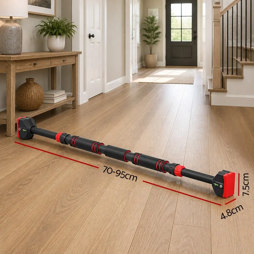 Pull Up Bar Adjustable Doorway Chin Up Bar 70-95cm Black
