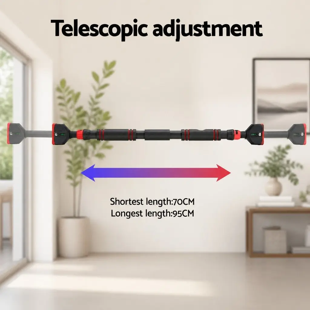 Pull Up Bar Adjustable Doorway Chin Up Bar 70-95cm Black