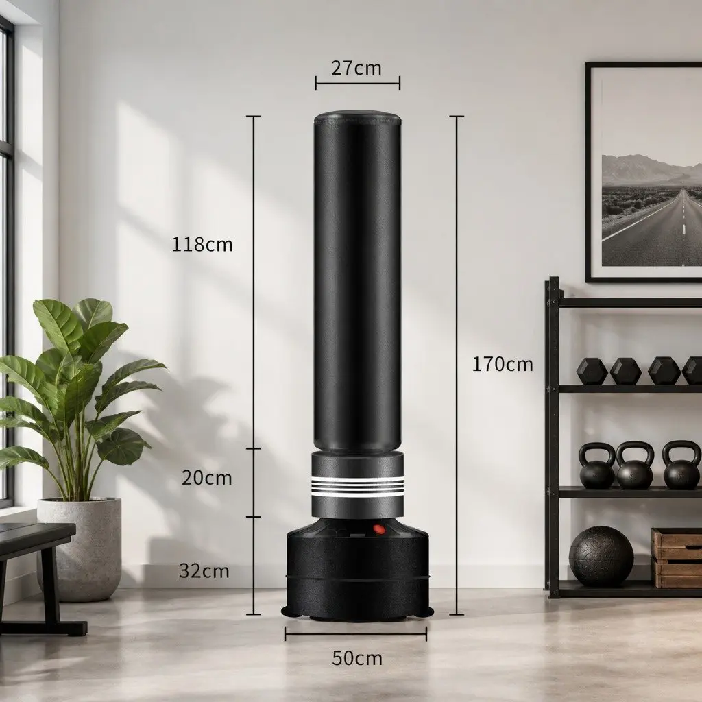 Free Standing Boxing Punching Bag 2-Zone Kicking Heavy Duty Martial Arts