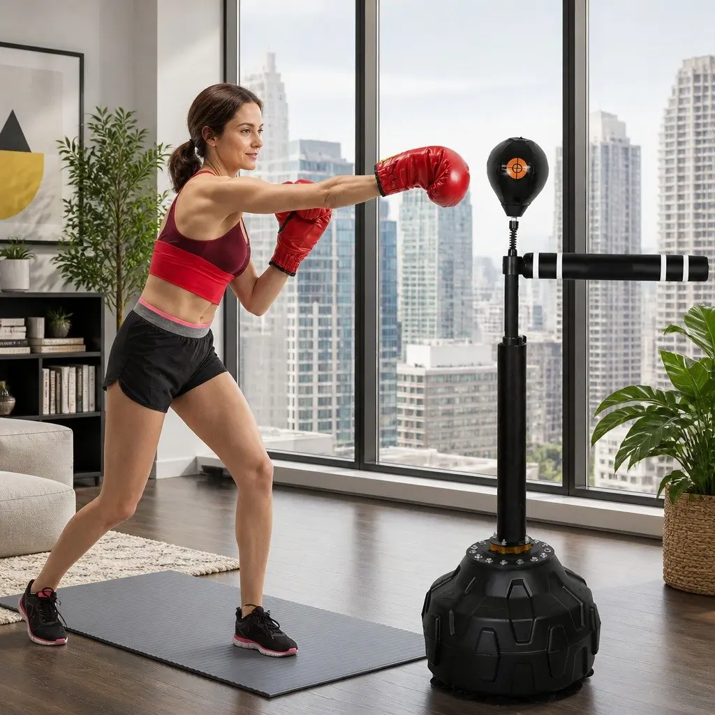 Boxing Reflex Bag Freestanding Spinning Arm Speed Ball Punching Training Device
