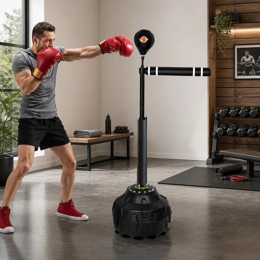 Boxing Reflex Bag Freestanding Spinning Arm Speed Ball Punching Training Device